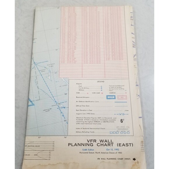 IFR wall planning chart west low altitude US vintage 1992 - Picture 3 of 6